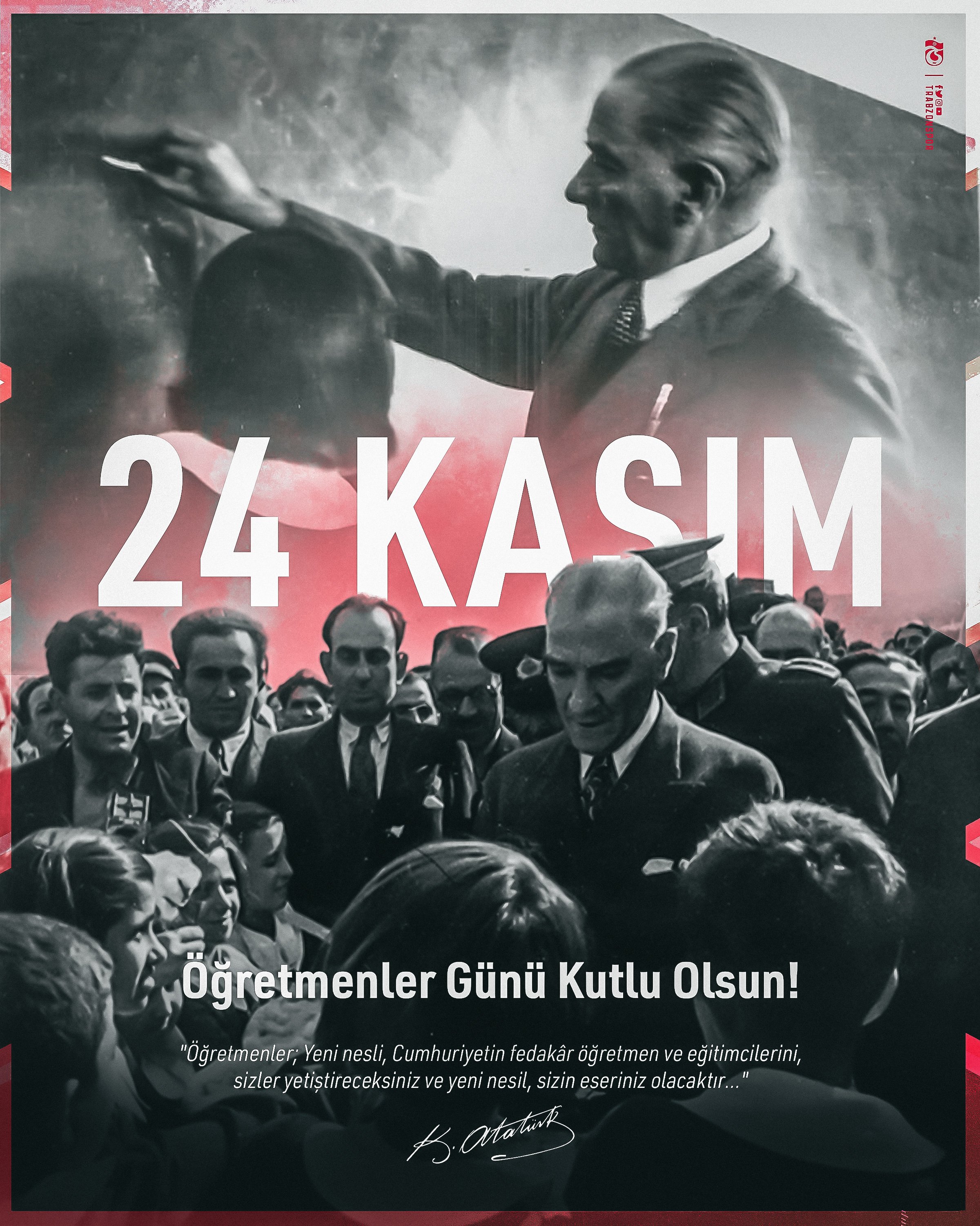 Trabzonspor’dan öğretmenler günü mesajı!