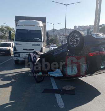 Trabzon’da otomobil takla attı! Yaralılar var