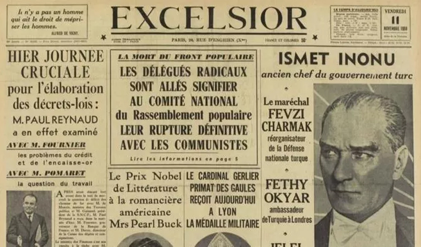 10 Kasım 1938'de dünya gazeteleri manşetleri