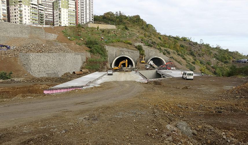 Trabzon'daki o yolun çalışmaları hızlandı