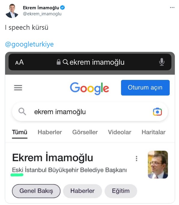Google görevden aldı! İmamoğlu, Cumhurbaşkanı Erdoğan'a göndermeyle yanıtladı