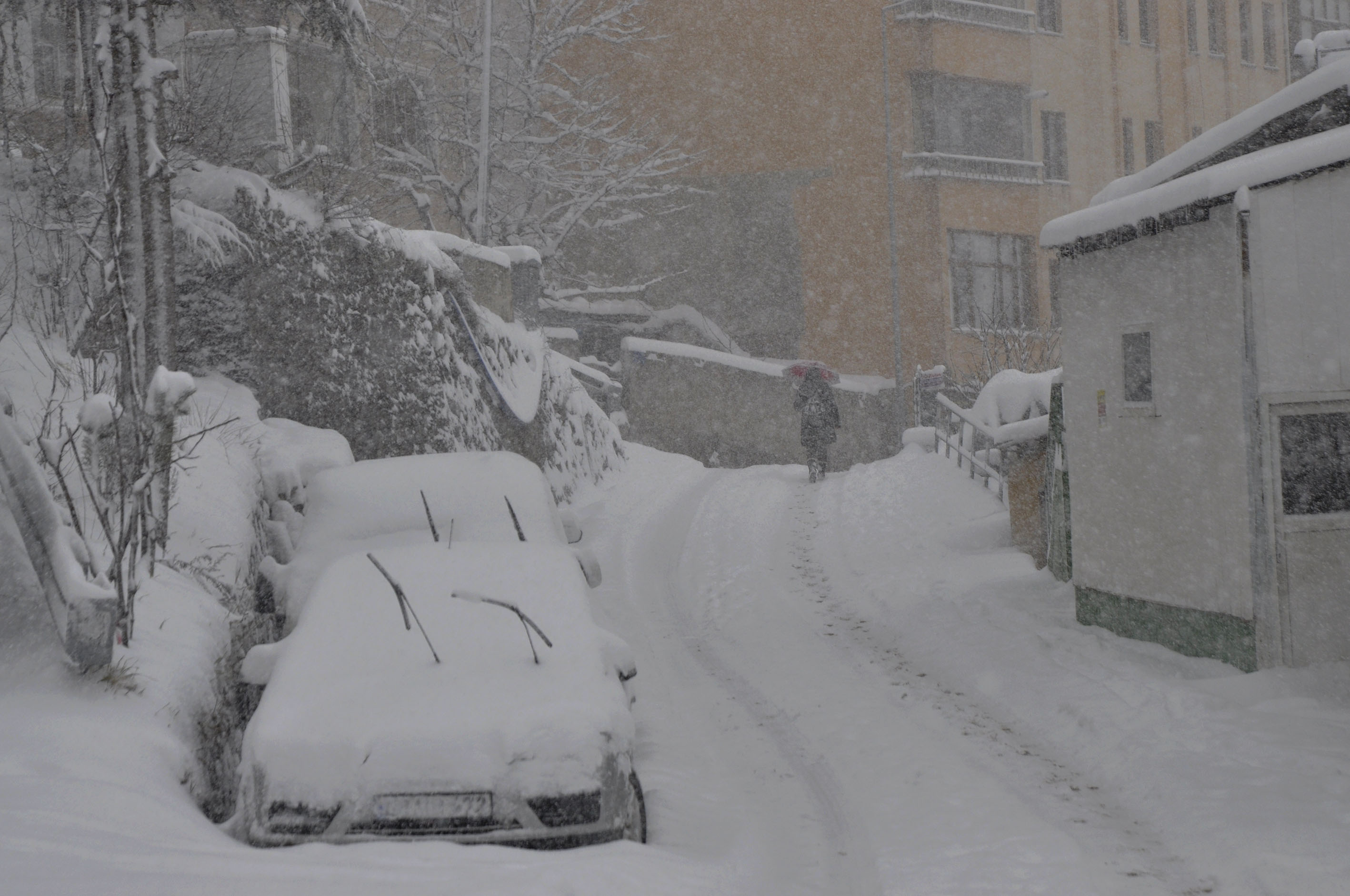 Trabzon'da kar yağışı giderek etkisini arttırdı! 128 mahallenin yolu ulaşıma kapandı