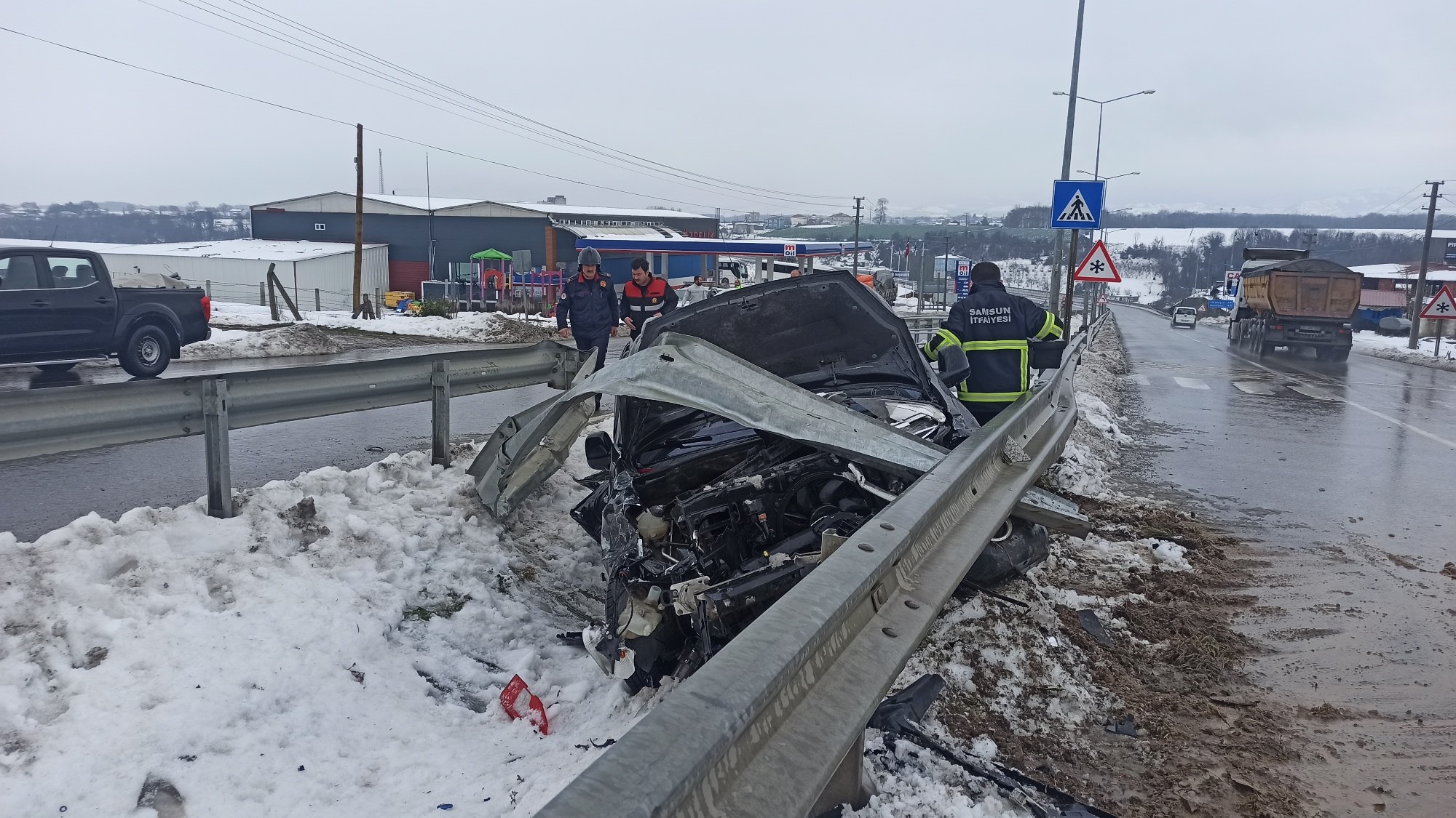 Samsun'da trafik kazası! 2 yaralı
