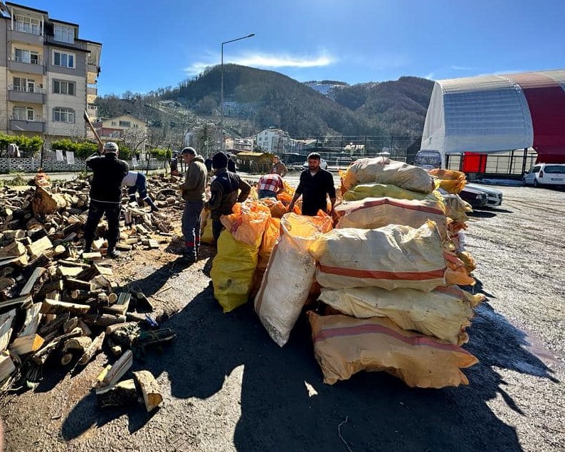Ordu depremzedeler için başlatılan yakacak yardımı büyüyor