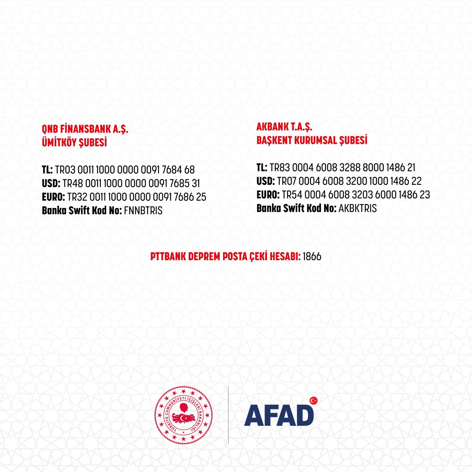 Depremzedelere yardım göndermek isteyenler dikkat! İşte AFAD'ın bağış hesapları