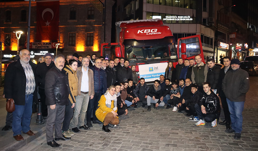 İYİ Parti Trabzon'un depremzedelere yardımı sürüyor "Yaralarını sarmak için uğraşıyoruz"