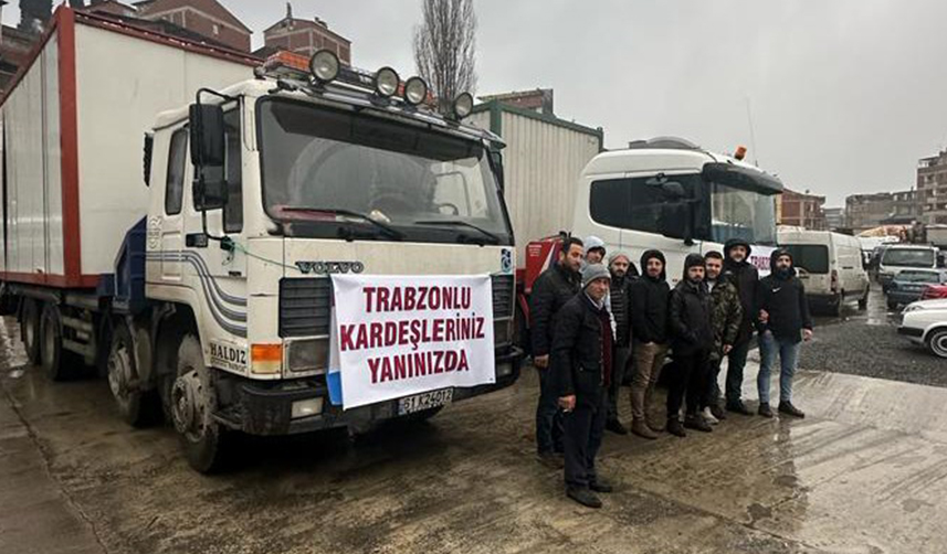 Trabzon Üniversitesi personelinden deprem bölgesine yardım