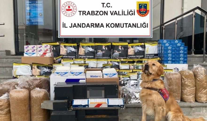 Trabzon’da kaçak sigara imalathanesine baskın!