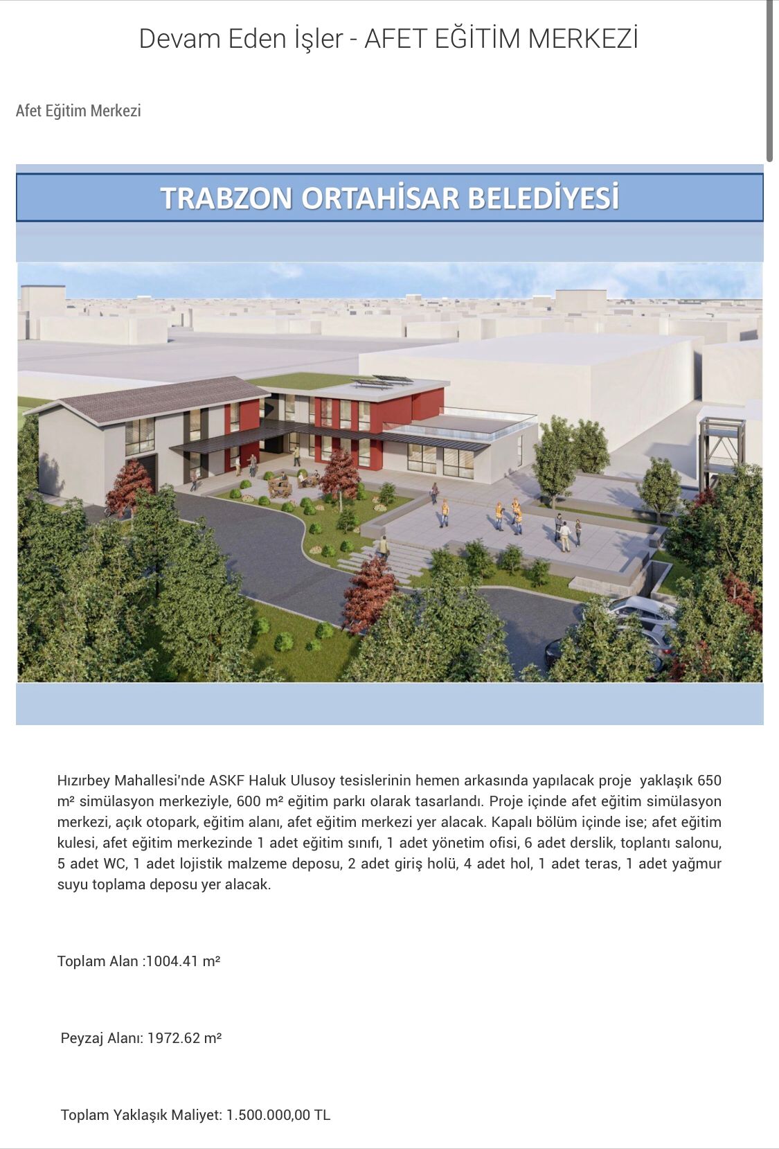 İlçe başkanı Trabzon’da 1.5 milyon TL’lik projenin akıbetini sordu!