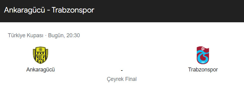Ankaragücü – Trabzonspor maçı saat kaçta hangi kanalda?