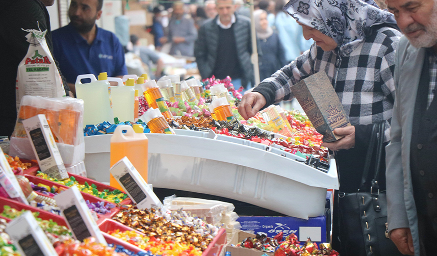 Samsun'da bayram şekerine yoğun ilgi 
