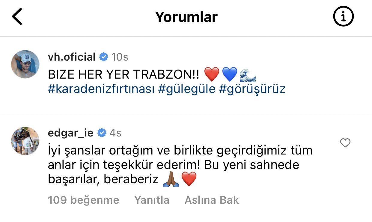 Trabzonspor’dan ayrılan Vitor Hugo’ya eski partnerinden cevap! “İyi şanslar ortağım…”