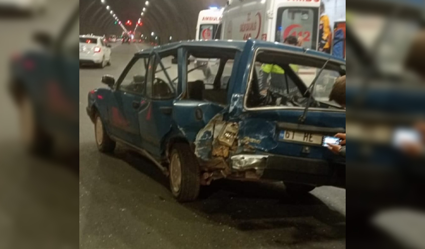 Trabzon Akyazı tünelinde kaza! 2 yaralı