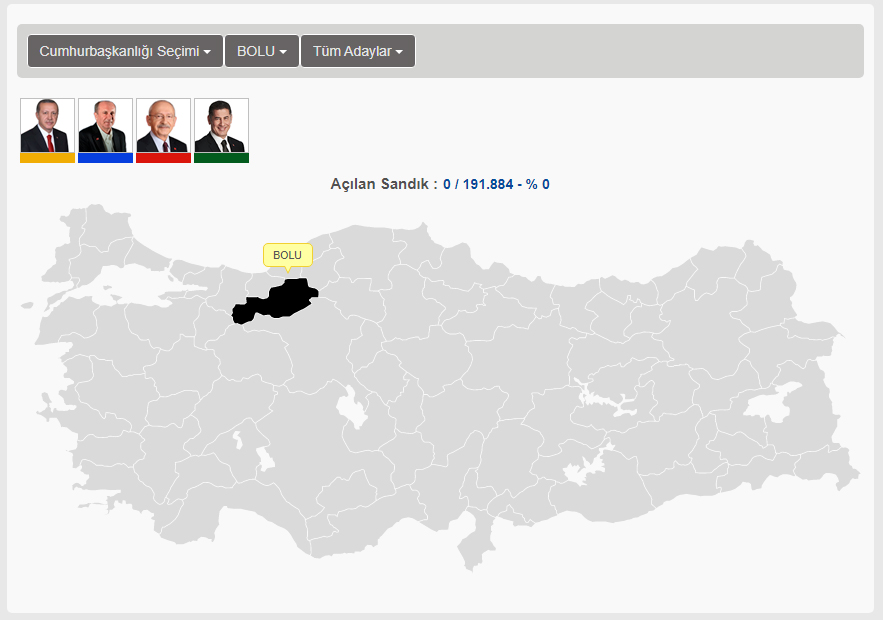 Bolu Seçim sonuçları 2023! 14 Mayıs Cumhurbaşkanlığı ve 28. Dönem Milletvekili Seçimi Sonuçları