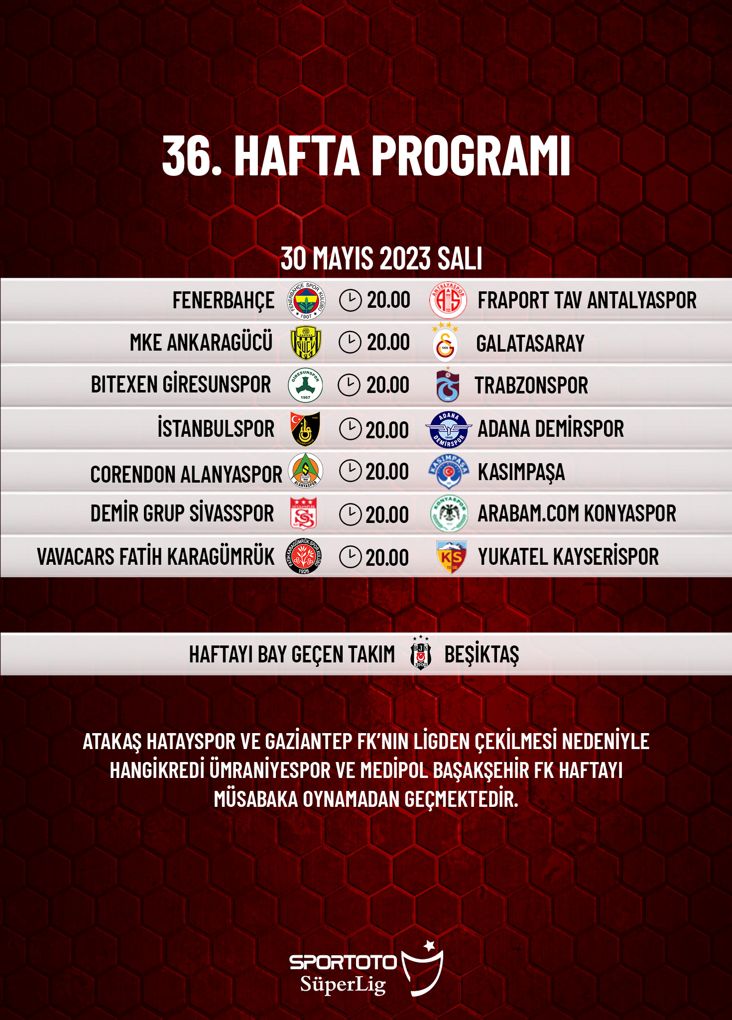 Süper Lig’in 36. hafta programı belli oldu! İşte Trabzonspor’un rakibi