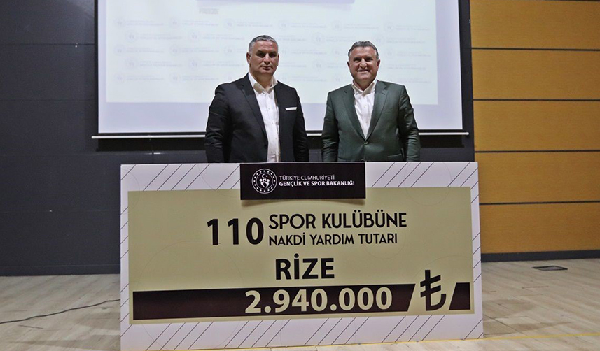 Rize'de amatör spor kulüplerine yardım programı