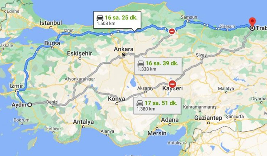 Trabzon Aydın Arası Kaç Kilometre? Trabzon Aydın uçak, otobüs bileti