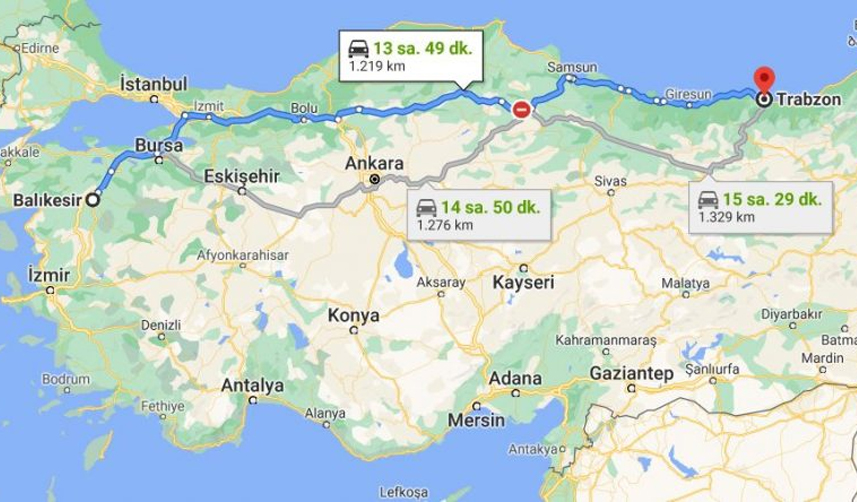 Trabzon Balıkesir Arası Kaç Km, kaç saat? Trabzon Balıkesir otobüs, uçak bileti