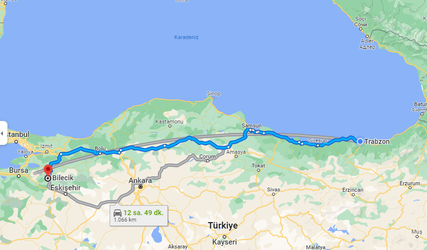 Trabzon Bilecik Arası Kaç Km, kaç saat? Trabzon Bilecik uçak, otobüs bileti